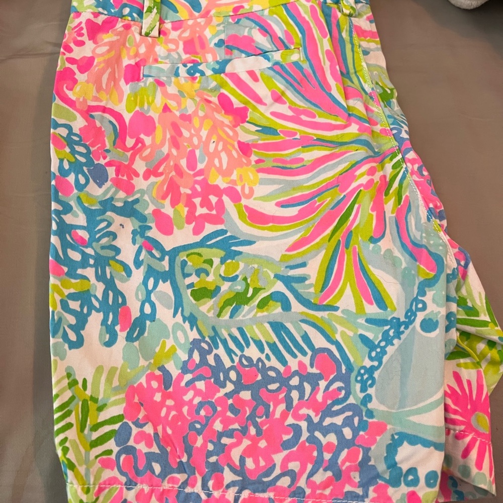 Lilly Pulitzer Vibrant Pink and Blue Women's Shorts